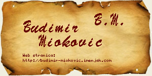 Budimir Mioković vizit kartica